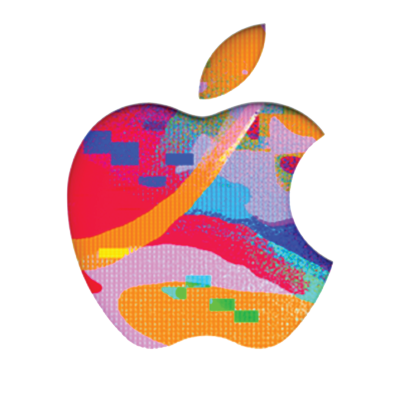 5 Apple Logo Stickers from Apple Gift Cards - NEW